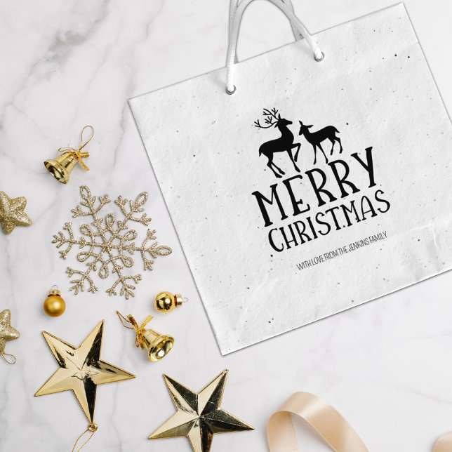 Tampons Encreurs Joyeux Noël aux cerfs modernes, grande famille (Créateur téléchargé)