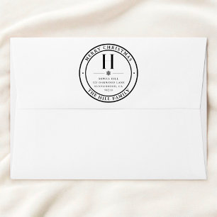 Tampons Encreurs Joyeux Noël Classic Monogramme Adresse