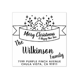 Tampons Encreurs Joyeux Noël Écriture au ruban