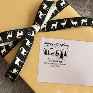 Tampons Encreurs Joyeux Noël Forêt de cerfs et d'arbres