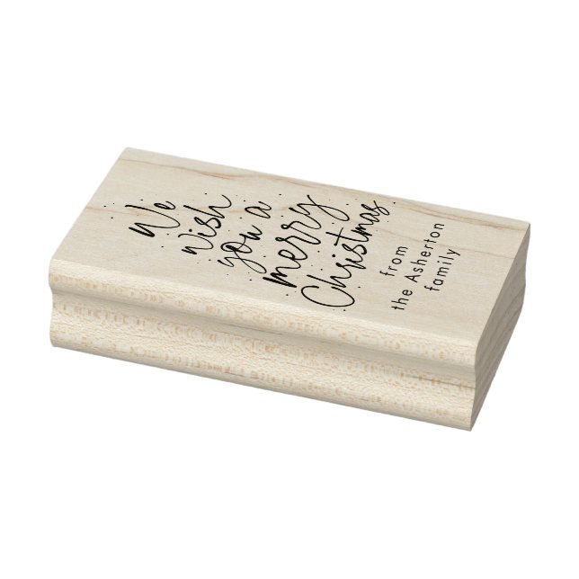 Tampons Encreurs Joyeux Noël fun script de vacances étiquette cadea (Tampon)