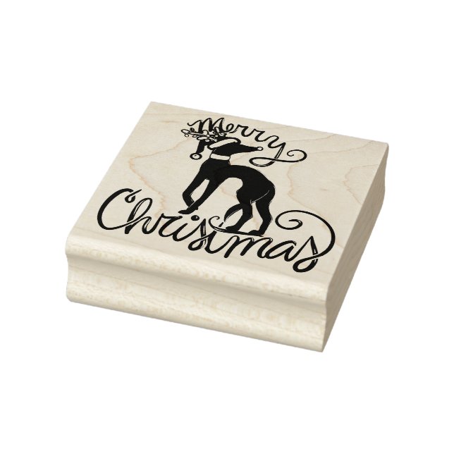 Tampons Encreurs Joyeux Noël Greyhound Reindeer (Tampon)