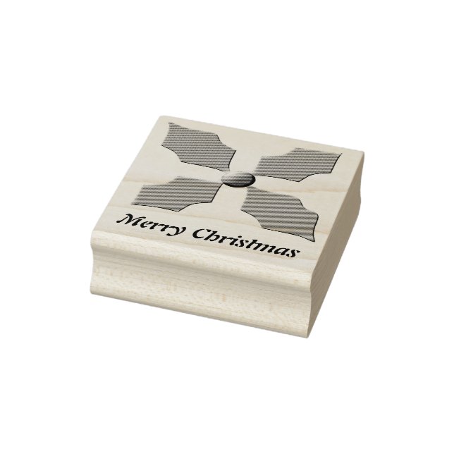 Tampons Encreurs Joyeux Noël Holly Custom Wood Art Timbre (Tampon)
