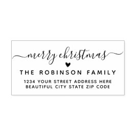 Tampons Encreurs Joyeux Noël Script Holiday Adresse de retour