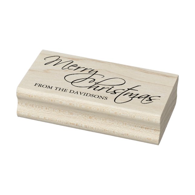 Tampons Encreurs Joyeux script de Noël Timbre en caoutchouc personn (Tampon)