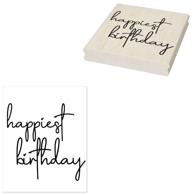 Tampons Encreurs Joyeux Script tendance d'anniversaire (Tamponné)