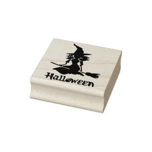 Tampons Encreurs joyeux timbre de sorcière halloween