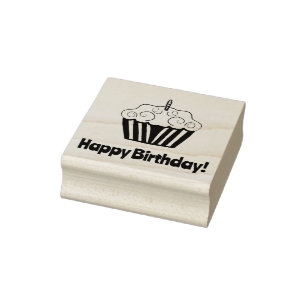 Tampons Encreurs Joyeux Timbre en caoutchouc de Cupcake Anniversair