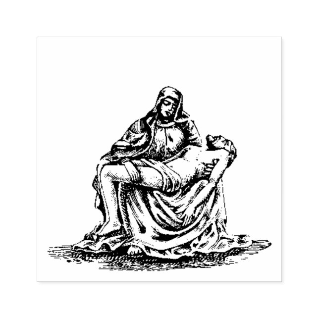 Tampons Encreurs La Pieta triste Marie et Jésus Vendredi saint (Impression)