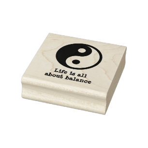 Tampons Encreurs La Vie, c'est l'équilibre Yin Yang Sacred Symbole