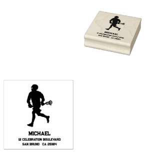 Tampons Encreurs Lacrosse Player Personnalisé