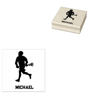 Tampons Encreurs Lacrosse Player Personnalisé