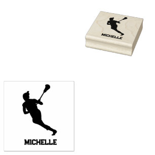 Tampons Encreurs Lacrosse Player Personnalisé