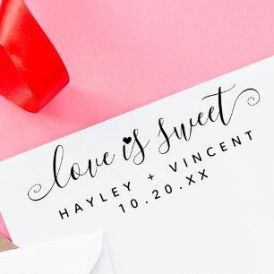 Tampons Encreurs L'Amour Moderne Personnalisé Est Un Mariage De No