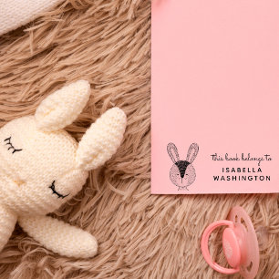 Tampons Encreurs Lapin Dessiné À La Main Ce Livre Appartient À Nom