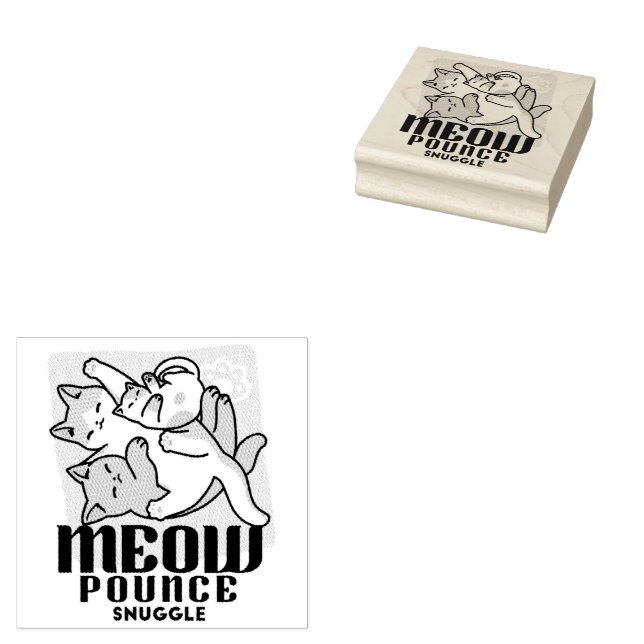 Tampons Encreurs Laze Furr Days - Cute Lazy Cats Design (Tamponné)