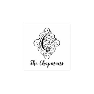Tampons Encreurs Lettre C Nom du monogramme initial élégant