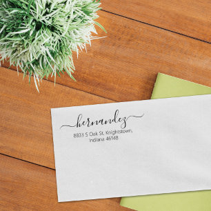 Tampons Encreurs Lettre calligraphie simple Adresse de retour