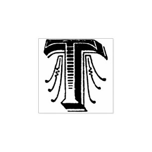 Tampons Encreurs Lettre décorative Vintage T monogramme