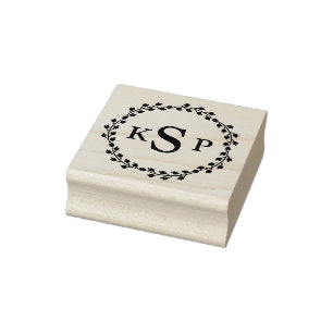 Tampons Encreurs Lettre vintage 3 lettre Monogramme initiale