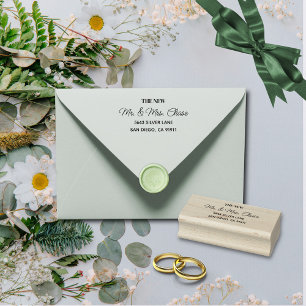 Tampons Encreurs Lettres noires simples et élégantes