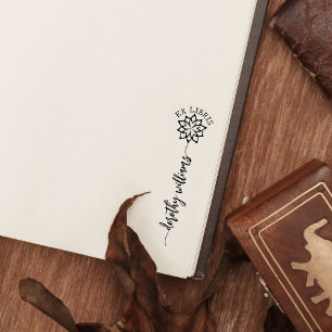Tampons Encreurs Librairie Ex Personnalisée, Livre Lotus Script