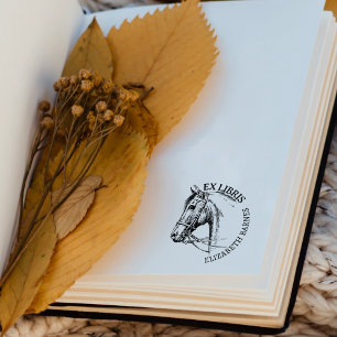 Tampons Encreurs Librairie Horse Ex Personnalisée, Livre