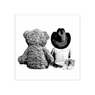 Tampons Encreurs Lil Cowboy bébé avec ours en peluche