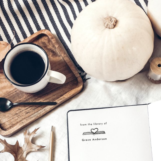 Tampons Encreurs Livre À Main Minimal De La Bibliothèque De (Créateur téléchargé)