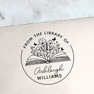 Tampons Encreurs Livre Blooms & Butterflies de la bibliothèque de