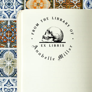 Tampons Encreurs Livre de bibliothèque de script Vintage de crâne g