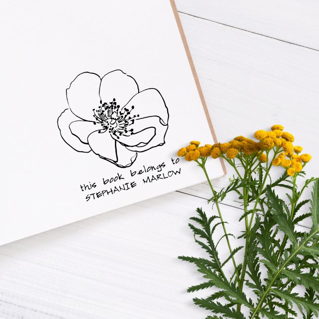 Tampons Encreurs Livre de la bibliothèque Rustique du Fleur sauvage (Créateur téléchargé)