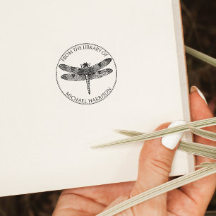 Tampons Encreurs Livre vintage De Dragonfly De La Bibliothèque De