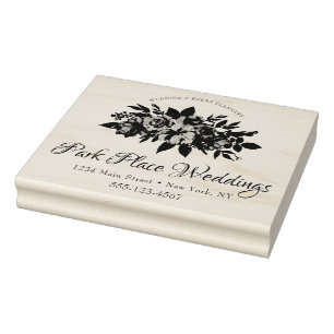 Tampons Encreurs Logo d'affaires Mariage personnalisé Bouquet flora