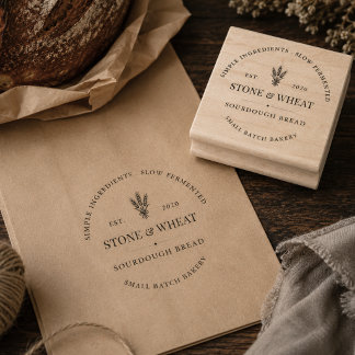 Tampons Encreurs Logo de Boulangerie Rustique au Pain de Campagne s