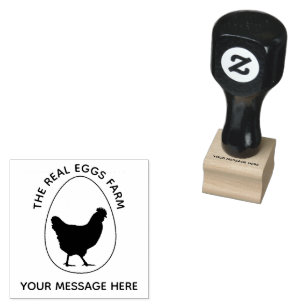 Tampons Encreurs Logo de ferme avicole d'œufs de poulet personnalis