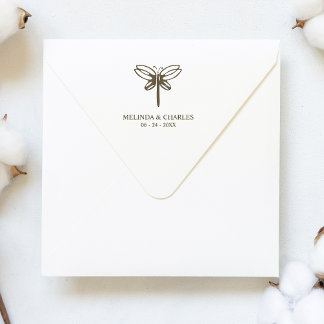 Tampons Encreurs Logo de libellule pour Mariage ou événement