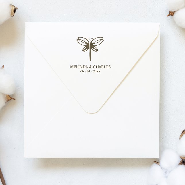 Tampons Encreurs Logo de libellule pour Mariage ou événement (Créateur téléchargé)