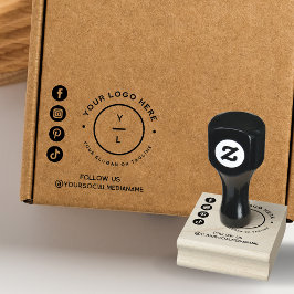 Tampons Encreurs Logo d'entreprise moderne et médias sociaux Suivez
