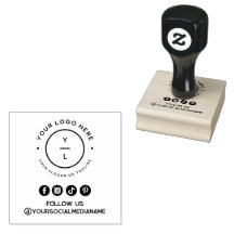 Logo d'entreprise moderne et médias sociaux Suivez