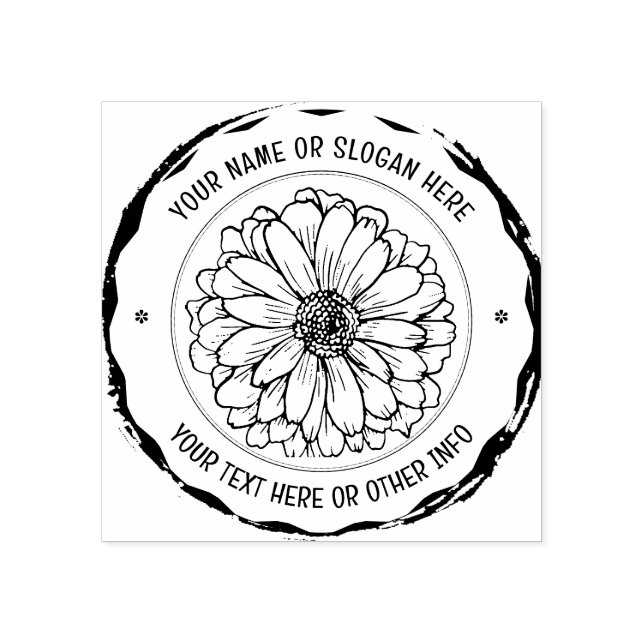 Tampons Encreurs Logo d'entreprise personnalisé | BOTANIQUE FLORALE (Impression)