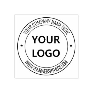 Tampons Encreurs Logo d'entreprise personnalisé Texte Arrondi Timbr