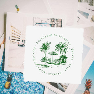 Tampons Encreurs Logo du blogueur Tropical Palm Travel Personnali