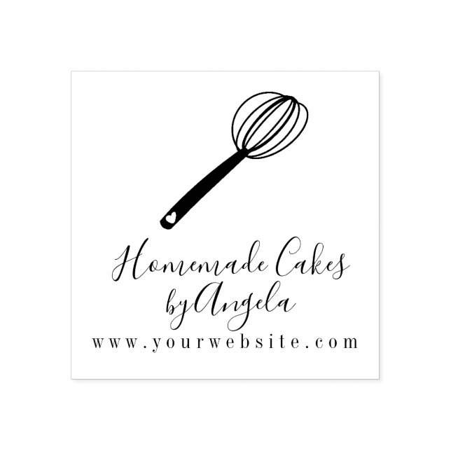 Tampons Encreurs Logo du coeur de Whisk Mixer Business (Impression)