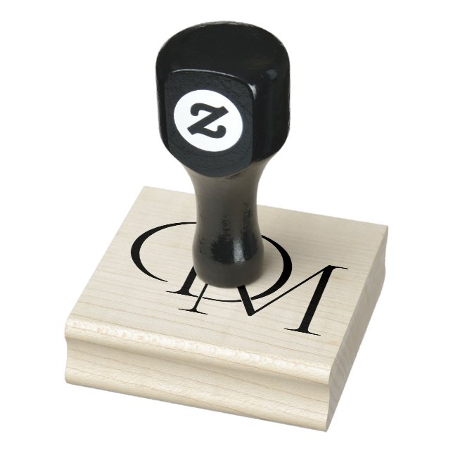 Tampons Encreurs Logo du Mariage Santos | Mariage de monogramme (Tampon)