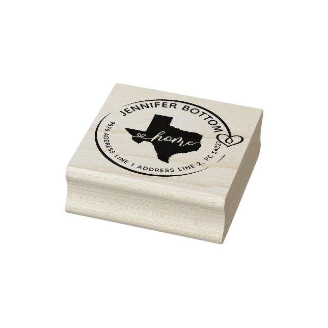 Tampons Encreurs Logo du Texas Home Map (Tampon)