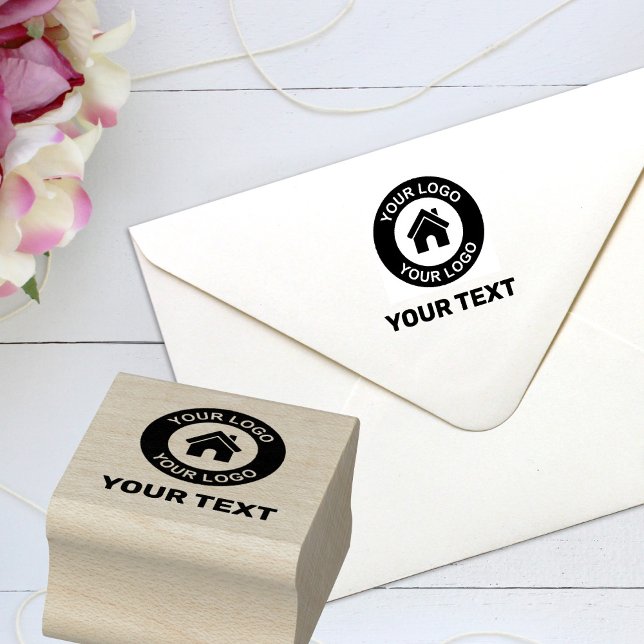 Tampons Encreurs Logo et texte personnalisés pour entreprise (Créateur téléchargé)