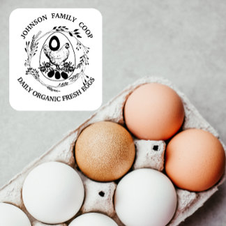 Tampons Encreurs Logo Œufs Frais Biologiques de la Ferme Familiale