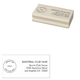 Tampons Encreurs Logo Personnalisé Basketball Club Nom de retour Ad