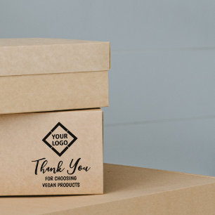 Tampons Encreurs Logo personnalisé d'entreprise végane Merci 